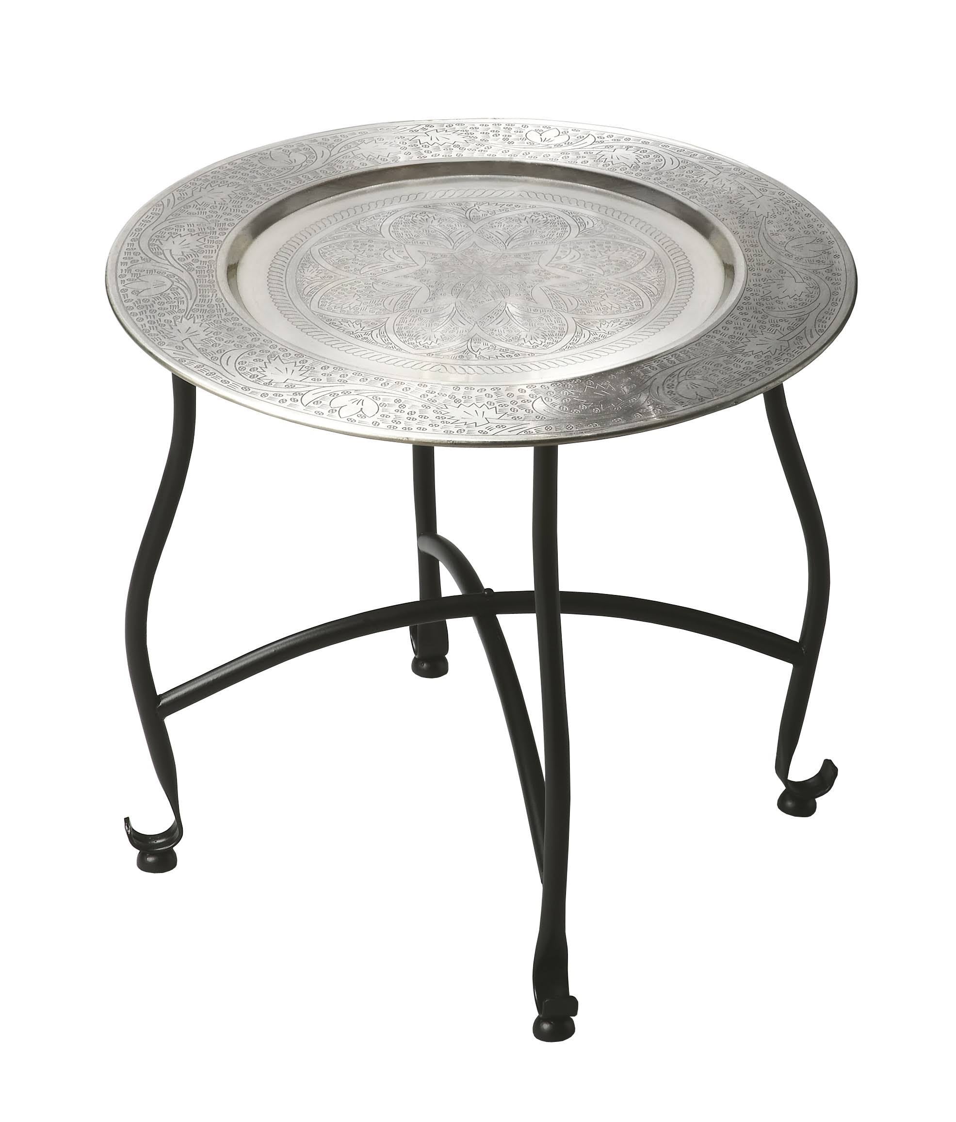 Etched Round Tray Table K53220