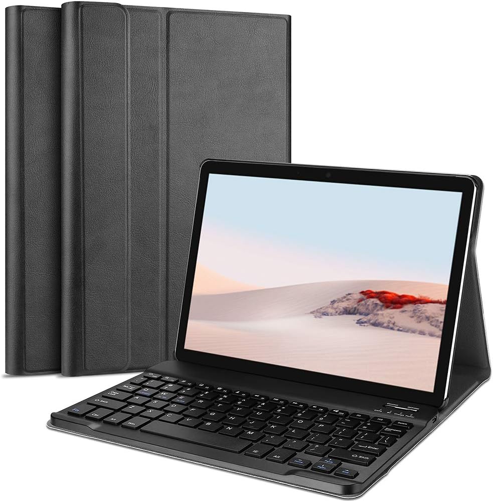 Slim PU Leather Keyboard Case for Surface Go 3, Black Pack of 2 N67935