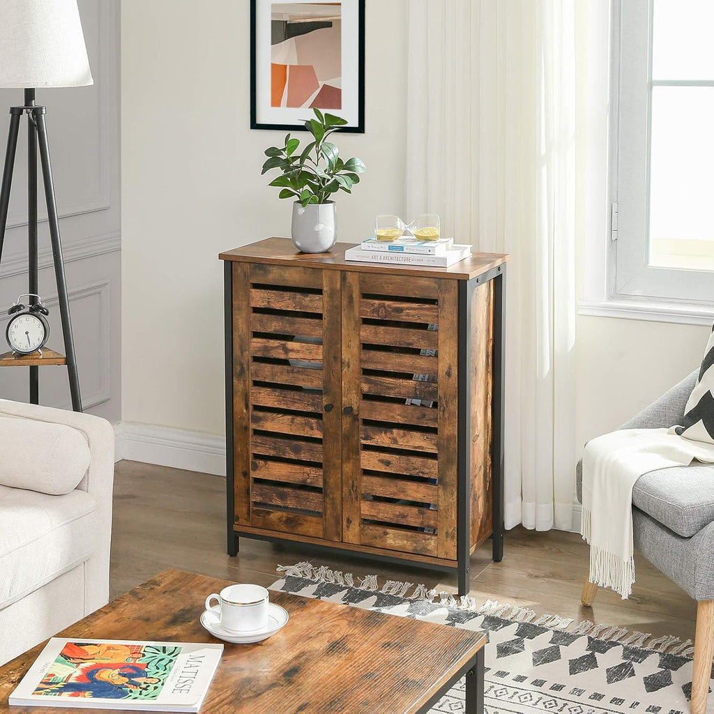 Rustic Brown Standing Cabinet with Shelf T2725