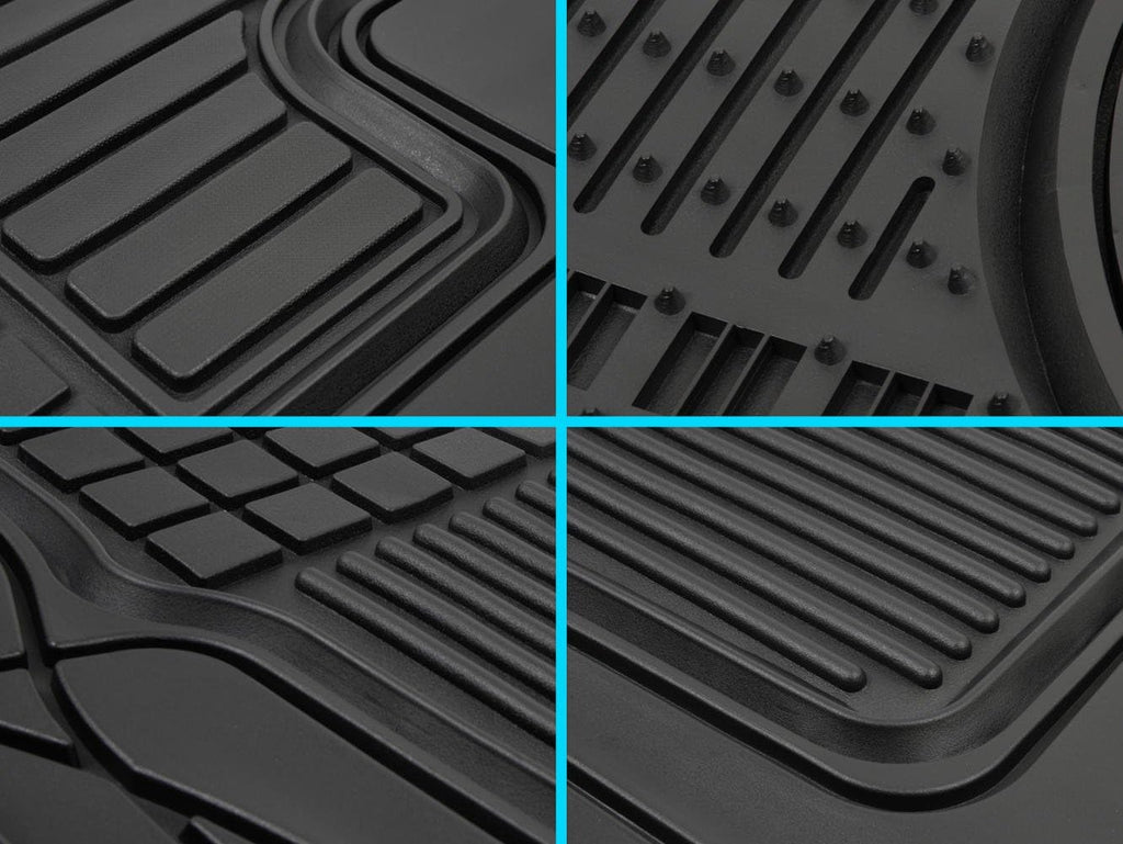Heavy Duty Rubber Floor Mats (2 Front, 1 Liner & Cargo Mat) A169