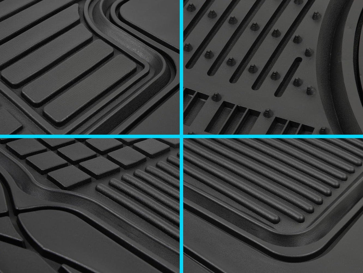 Heavy Duty Rubber Floor Mats (2 Front, 1 Liner & Cargo Mat) A169