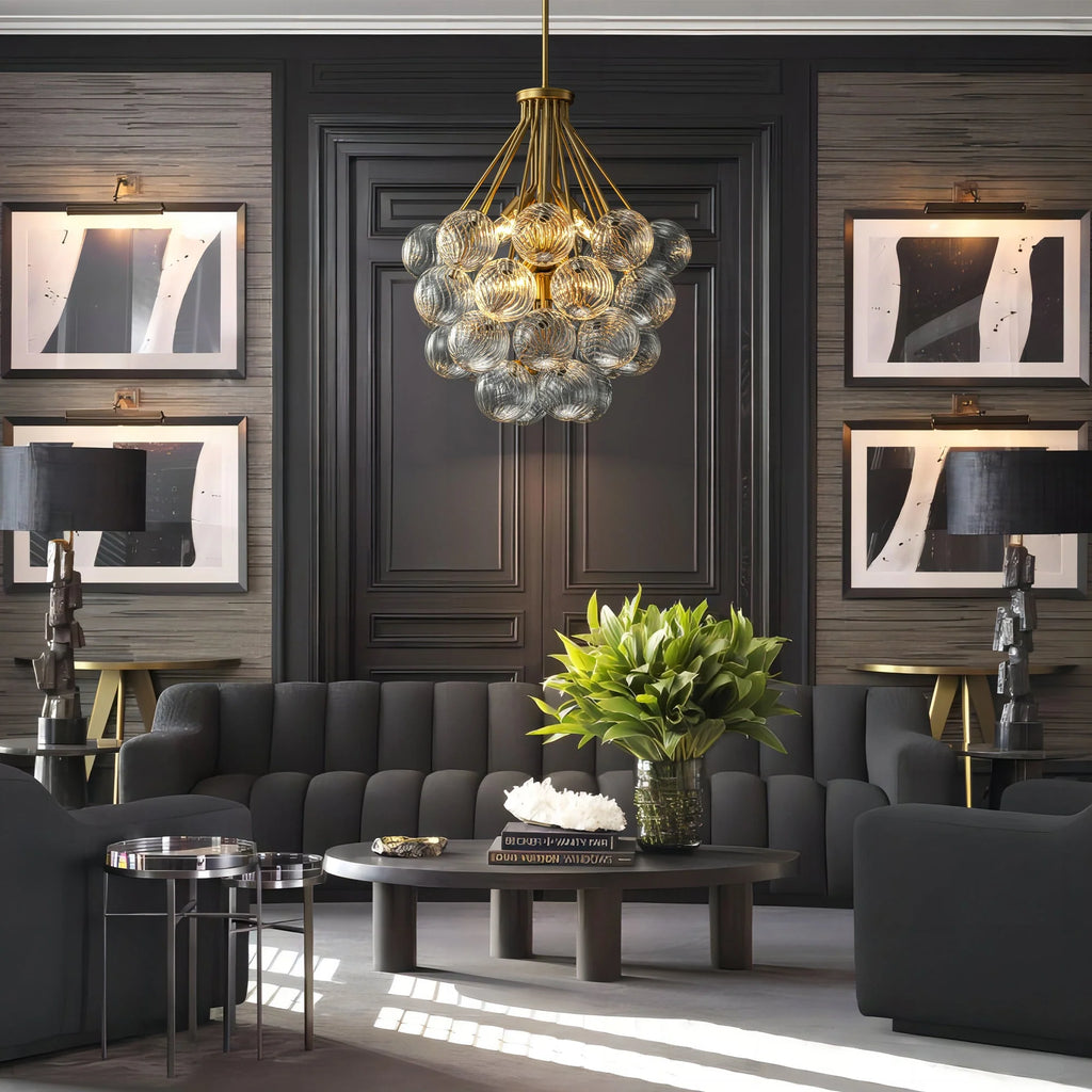 12-Light Glass Globe Sputnik Chandelier C24731