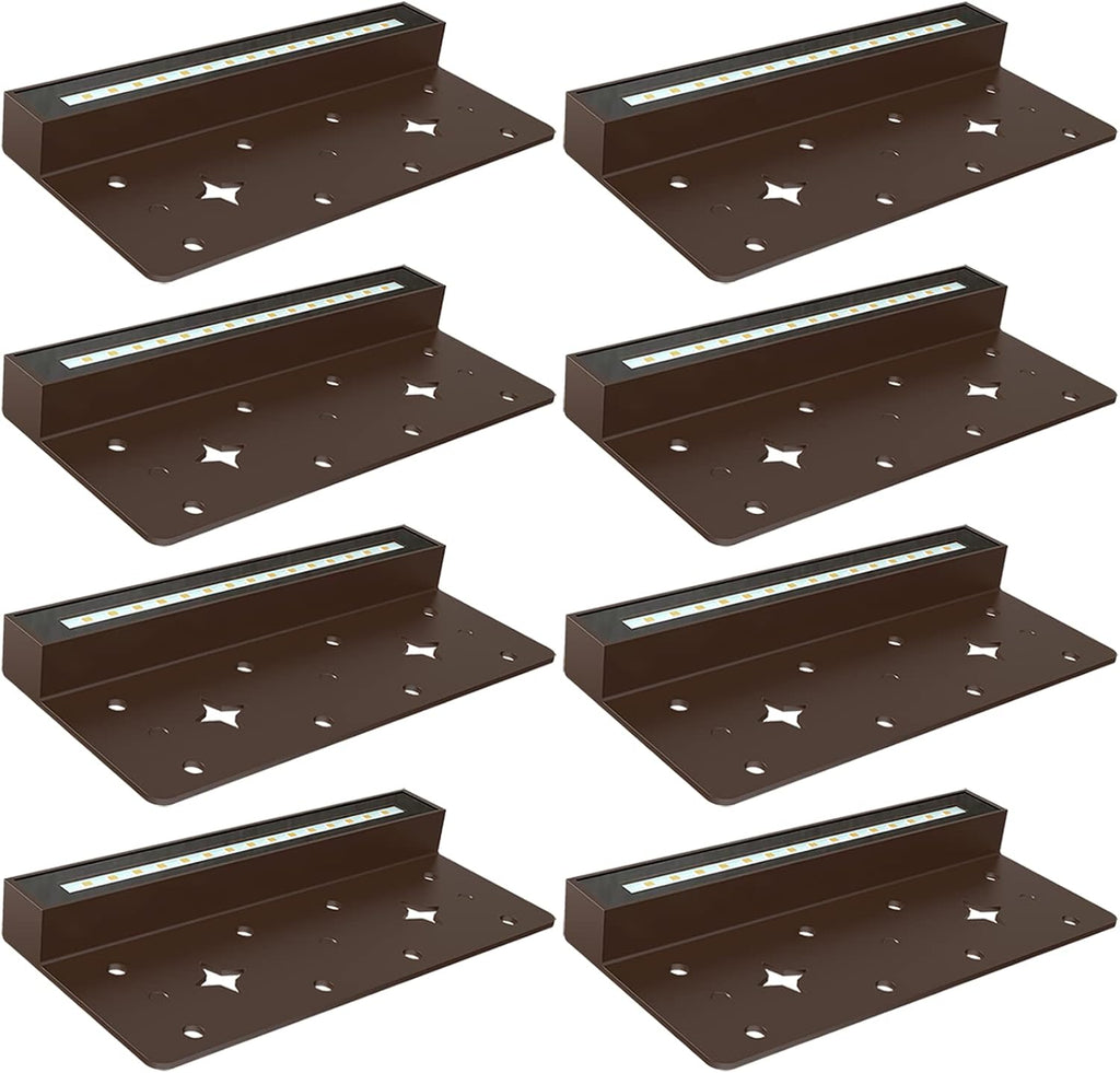 8-Pack 7 Inch 4W LED Retaining Wall Lights, 12V AC/DC Low Voltage, IP65 Waterproof, Soft White 2700K N660
