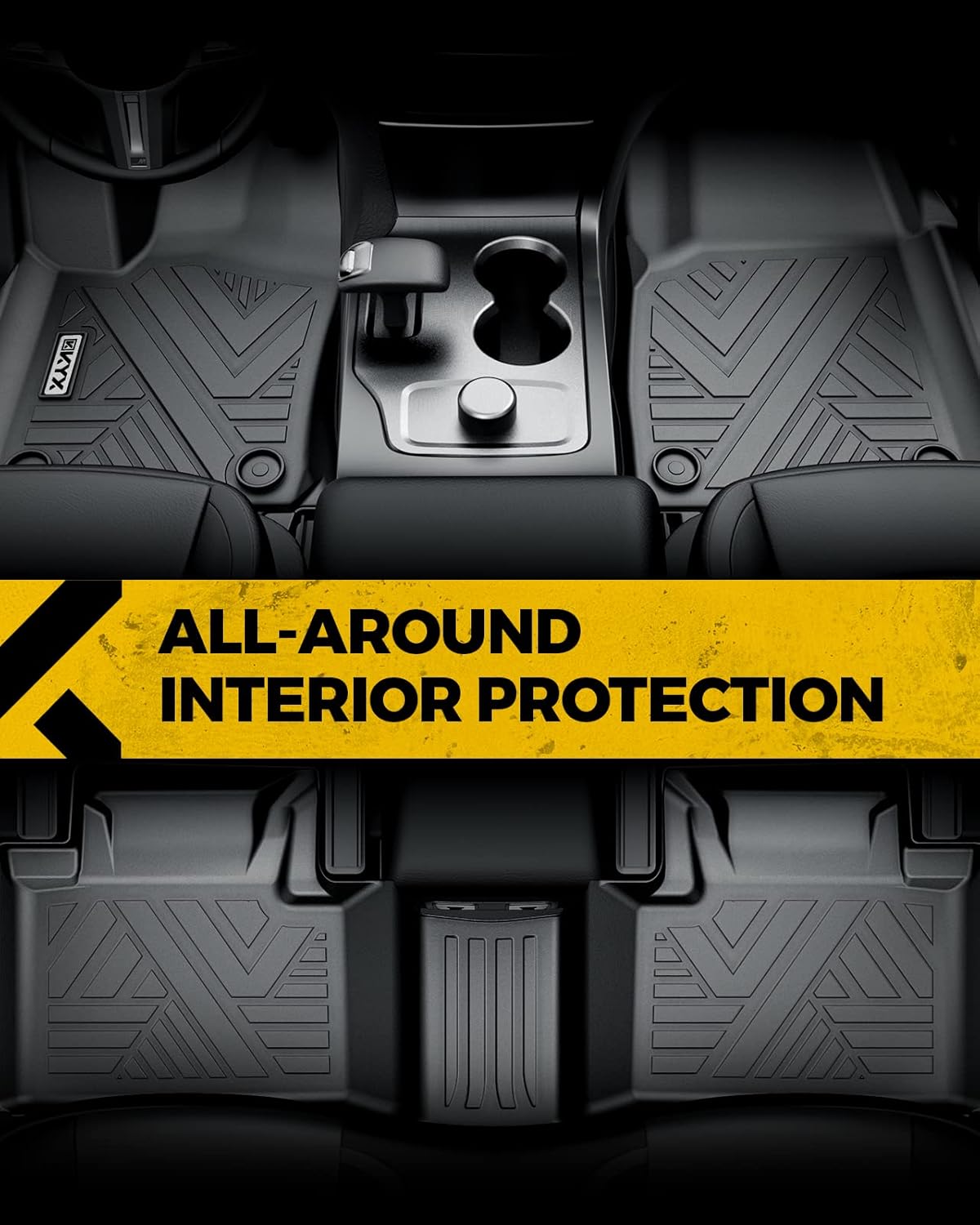 Black TPE All Weather Car Floor Mats B11429