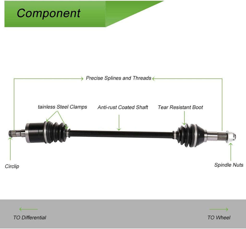 CV Axle Drive Shaft Assembly Pack of 2 H72770