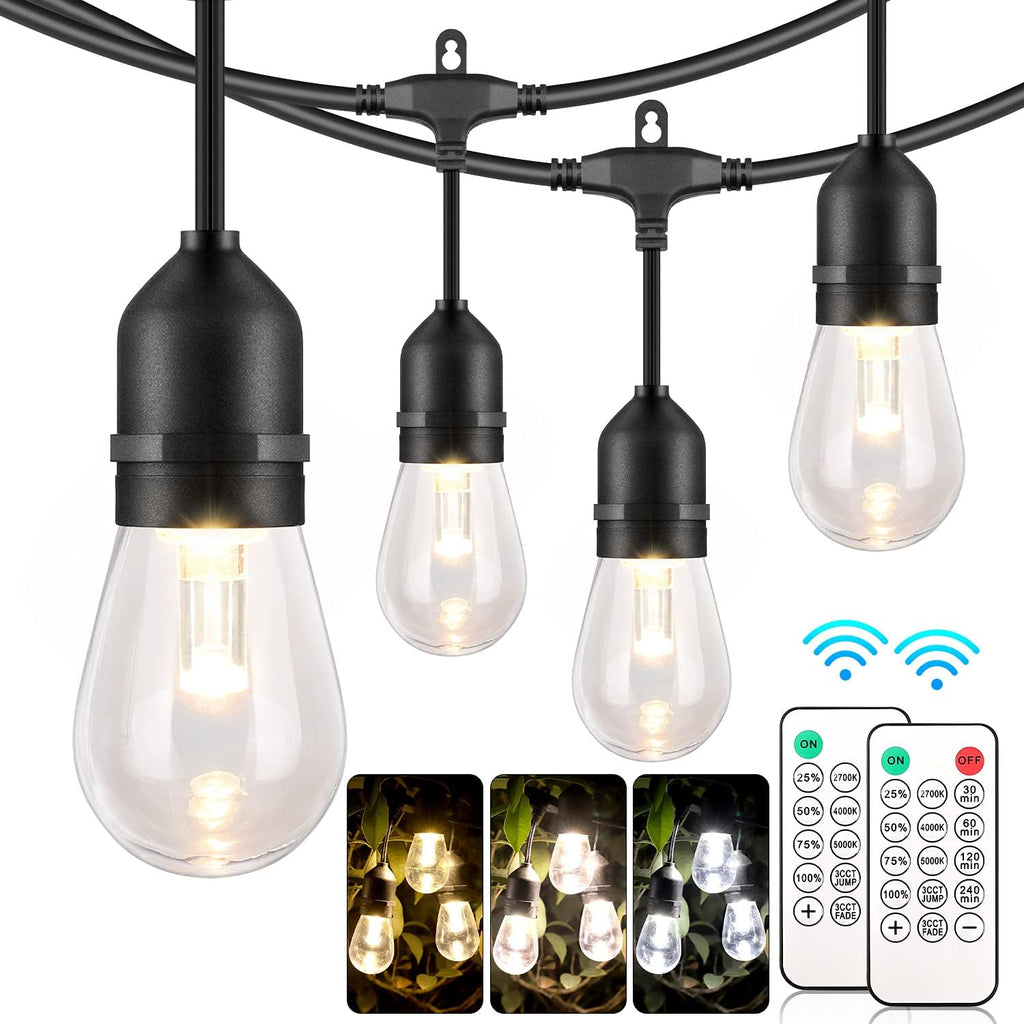 48FT Waterproof Dimmable LED String Lights with Remote D735357
