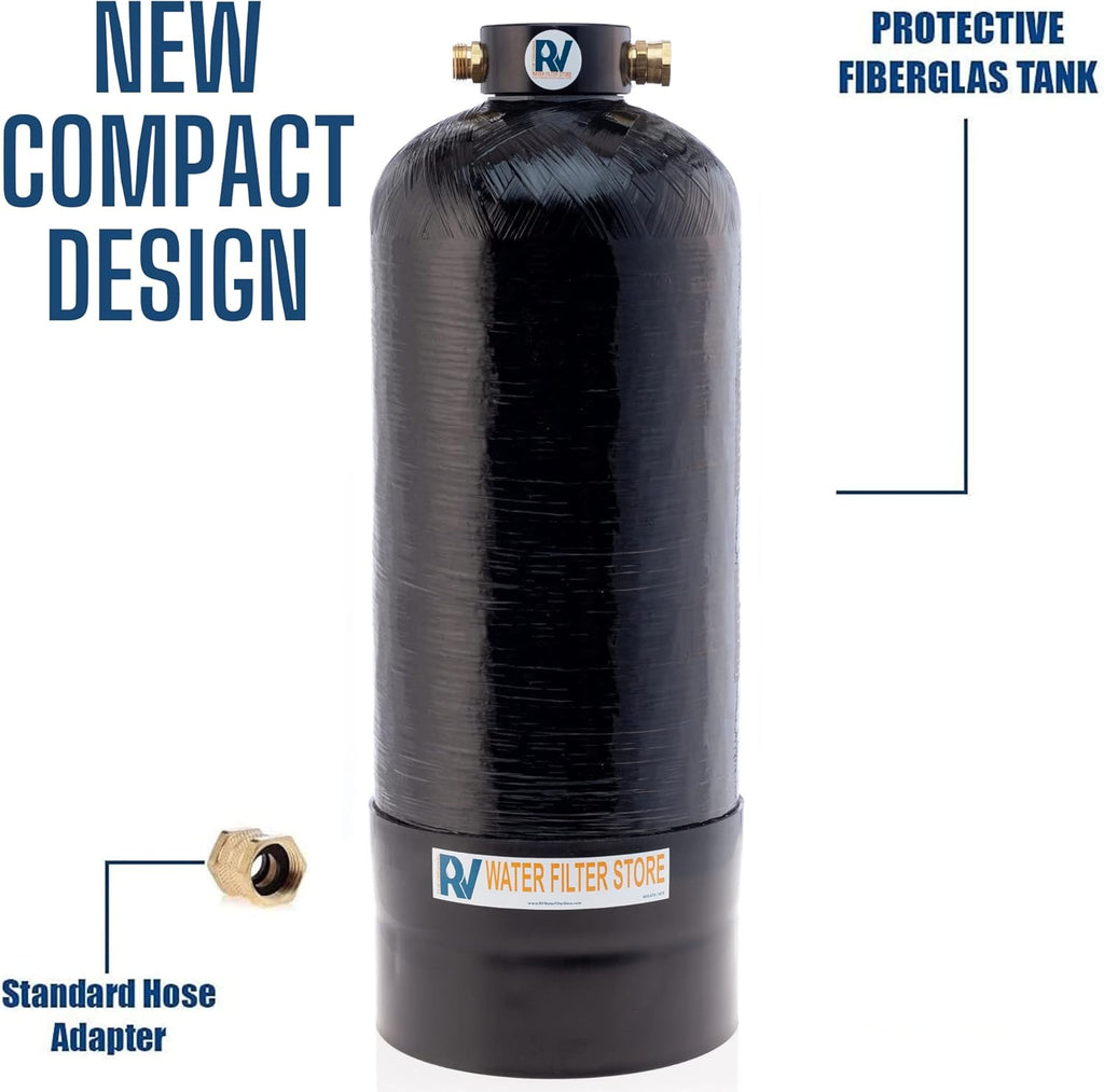 Portable RV Water Softener 8,000 Grain, 3/4" Fittings M376769