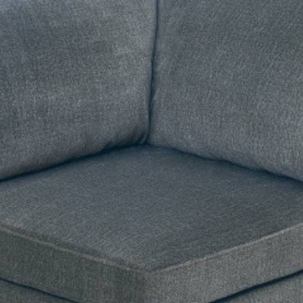 Gray Fabric Upholstered Wooden Corner Wedge W43561