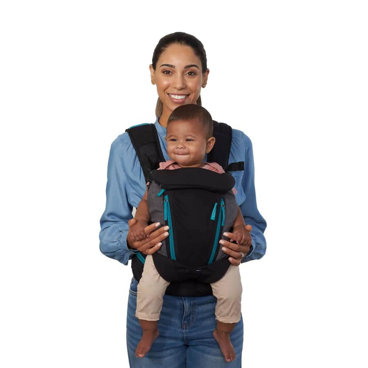 Black Ergonomic Baby Carrier, 4-Position, 8-40lbs C6257
