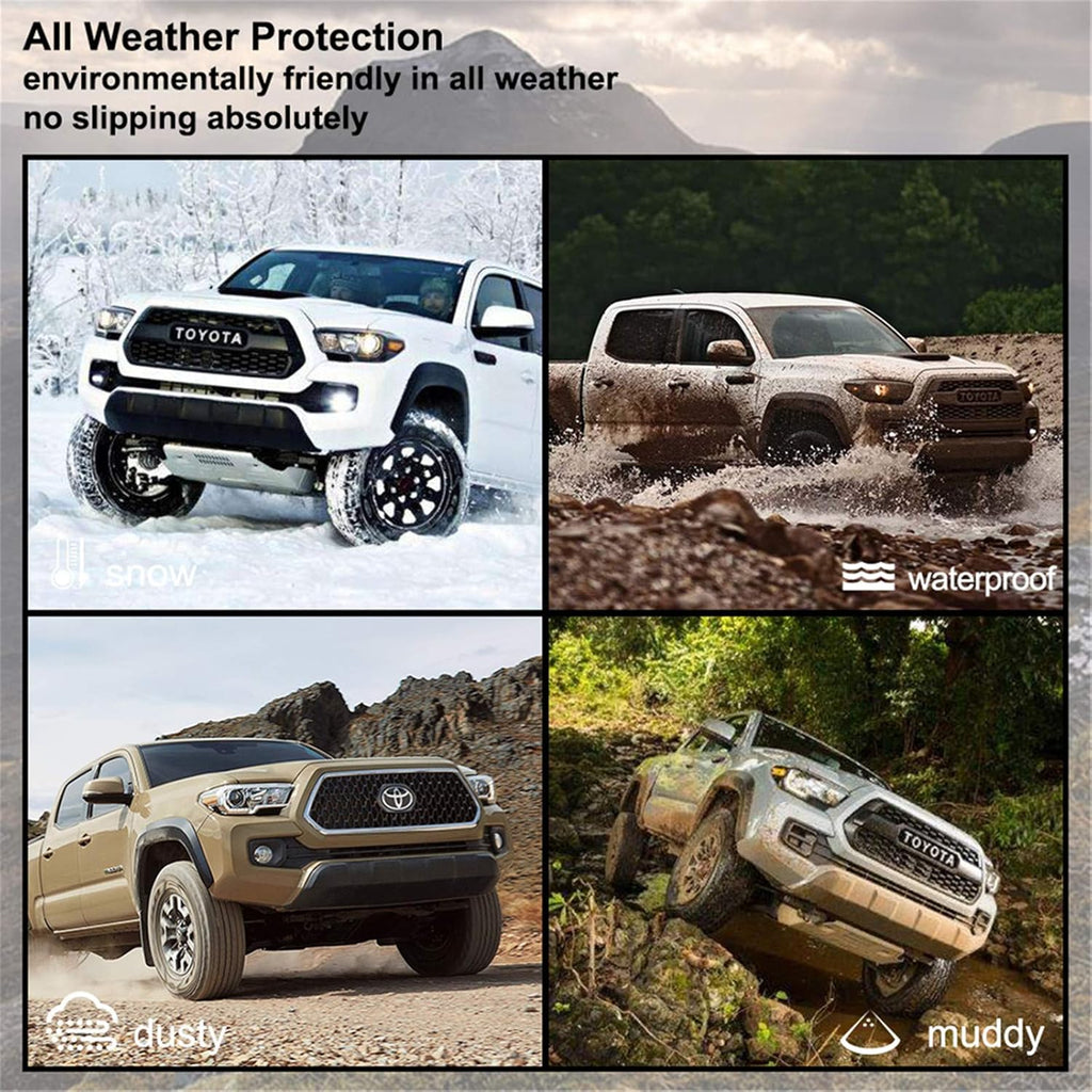 Black TPE Floor Mats for Toyota Tacoma Double Cab Q296