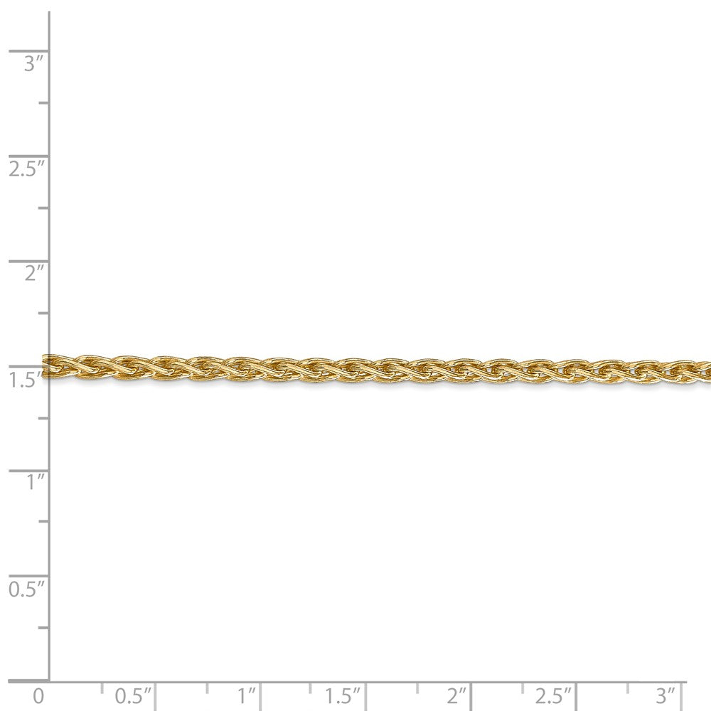 14kt Yellow Gold 16 inch Wheat Chain with Lobster Clasp A53501