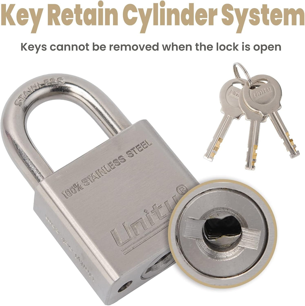 100% Stainless Steel Keyed Alike Marine Lock (5, 50mm) C29856
