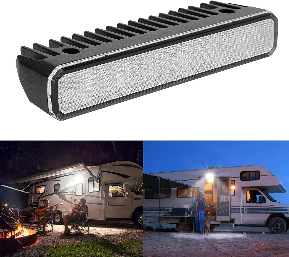 2 Pack 12V LED RV Ceiling Dome Lights with Touch Dimmer, Natural White 4000K Y136387