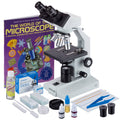White Binocular Biological Microscope 40X-2500X with Slide Preparation Kit L5002