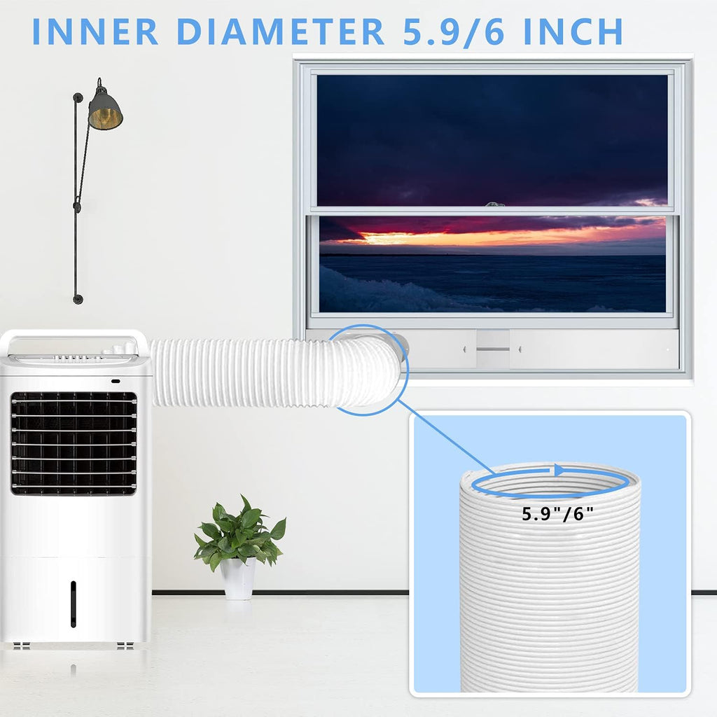 Portable AC Window Vent Kit with Exhaust Hose K5870