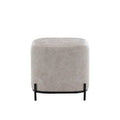 Distressed Tan Faux Leather Square Cube Ottoman W460637