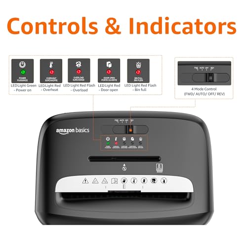 6 Sheet Micro Cut Paper Shredder, Black G27632