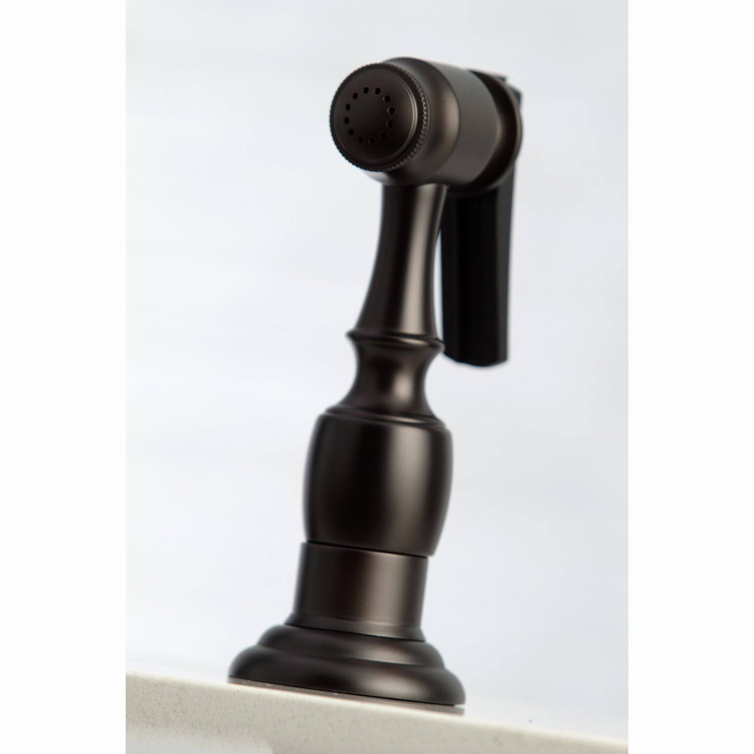 Brushed Nickel Bridge Kitchen Faucet with Sprayer N7952