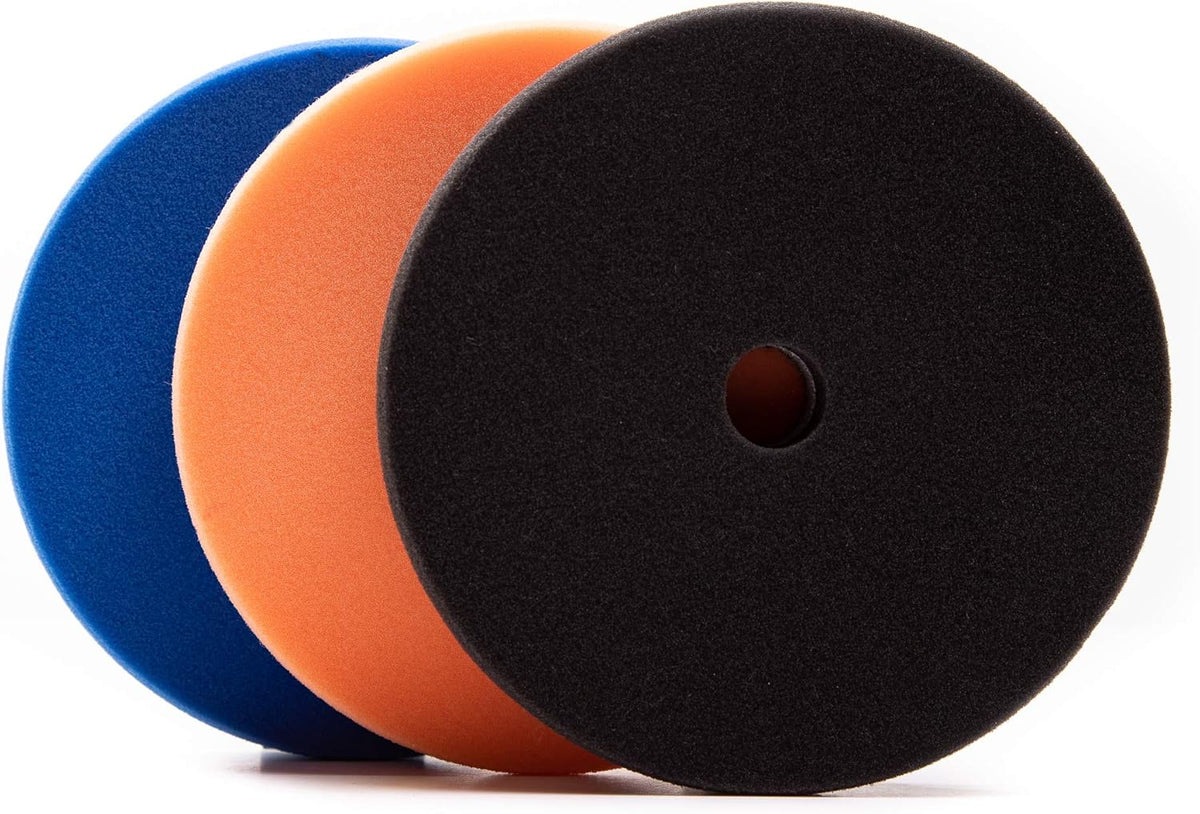 Blue, Orange, and Black Polishing Kit, 3 Pads, 6.5" Pack of 2 F972