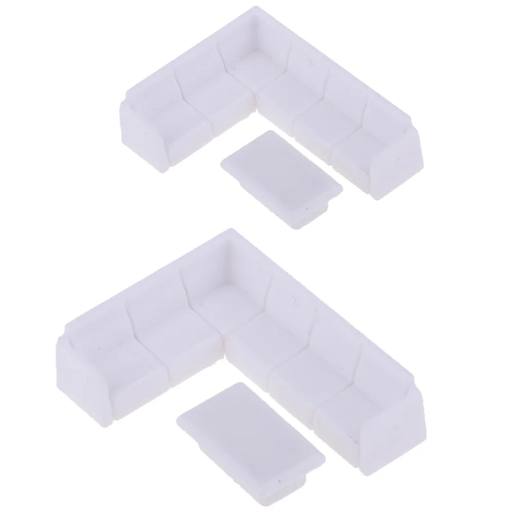 White Dollhouse Tea Table Sofa Furniture S810