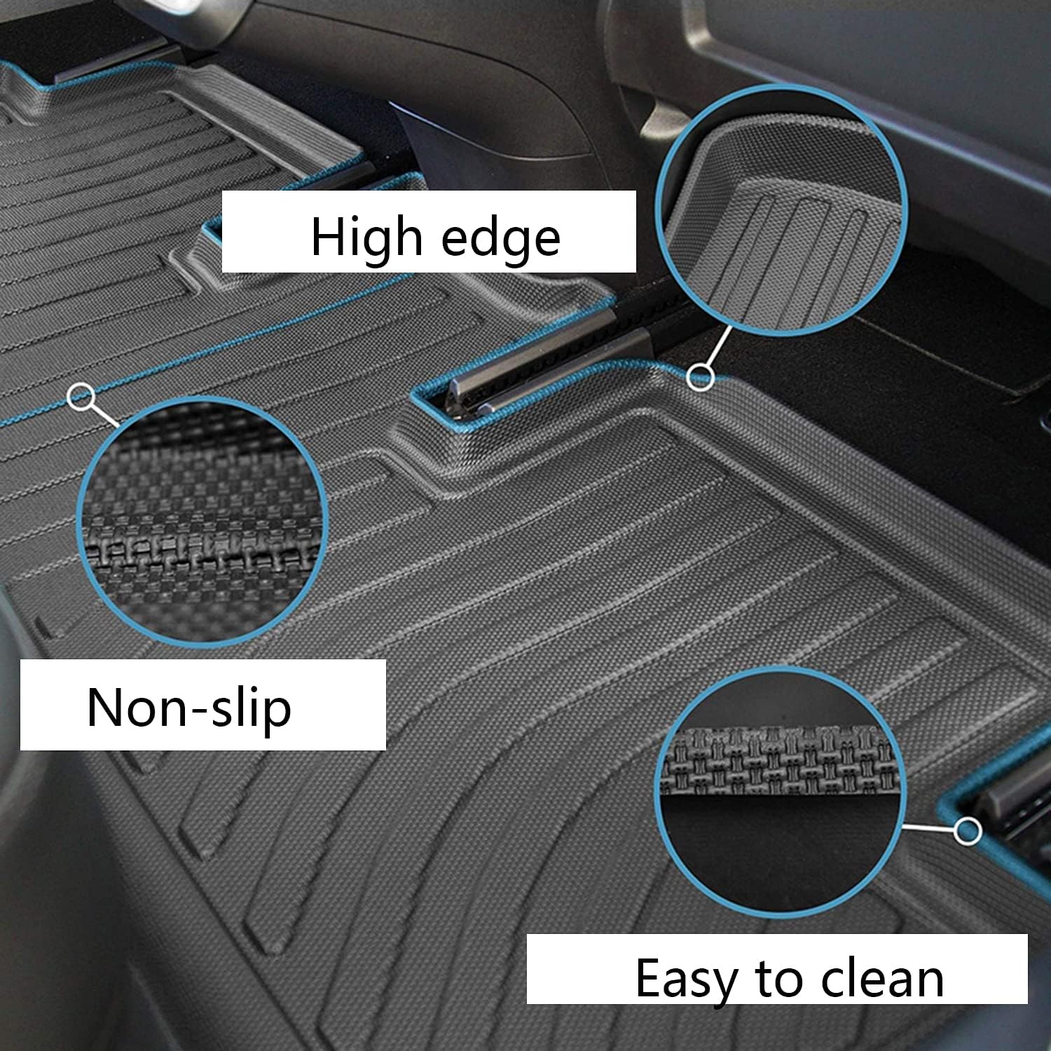All Weather Custom Fit Floor Mats for Tesla Model Y C385776