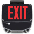 Black LED Red Exit Sign Combo with Battery Backup F39250