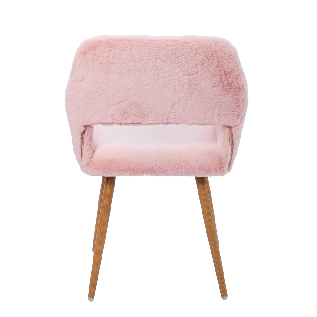 Faux Fur Dining Chairs with Solid Steel Leg A191