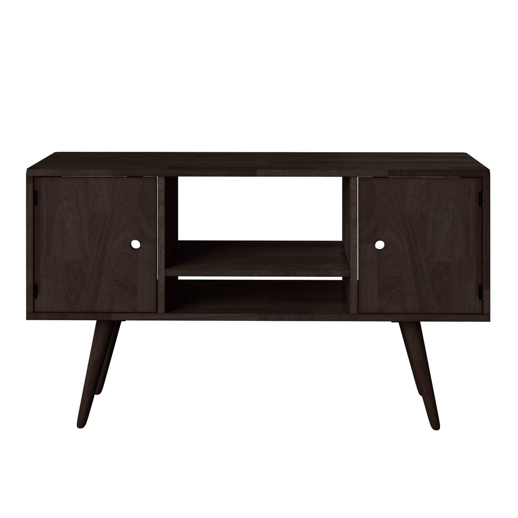 White Wash Wood Entertainment Cabinet with Doors O62568