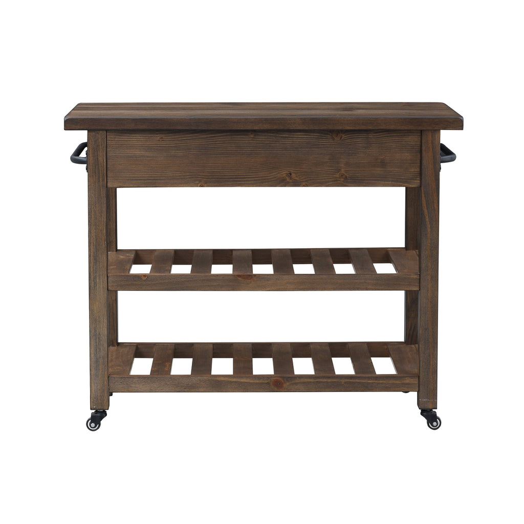 White Two-Drawer Kitchen Cart U697088