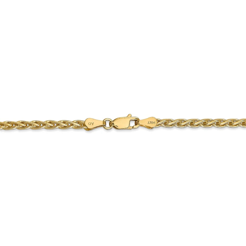 14kt Yellow Gold 16 inch Wheat Chain with Lobster Clasp A53501