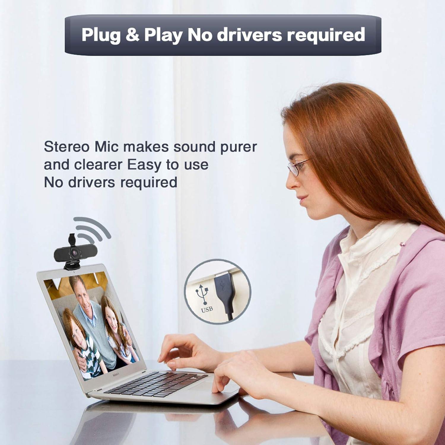 1080p HD USB Webcam with Microphone C460