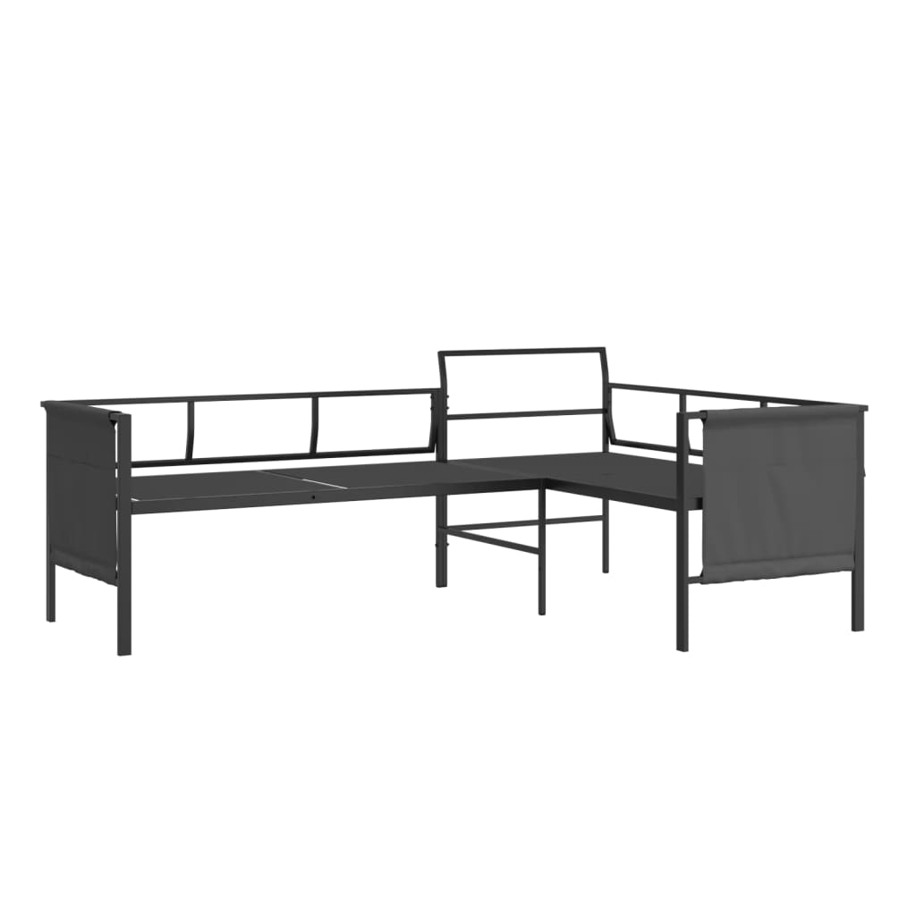 Anthracite Steel and Textilene Patio Corner Sofa K7590