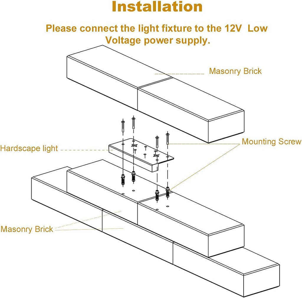 8-Pack 7 Inch 4W LED Retaining Wall Lights, 12V AC/DC Low Voltage, IP65 Waterproof, Soft White 2700K N660
