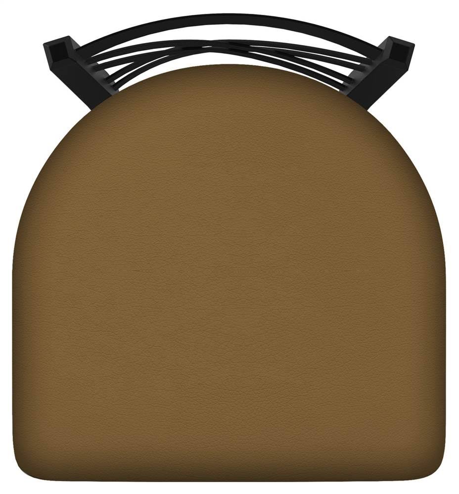 Swivel Counter Stool with Black Wrinkle Finish and Saddle Seat N98290