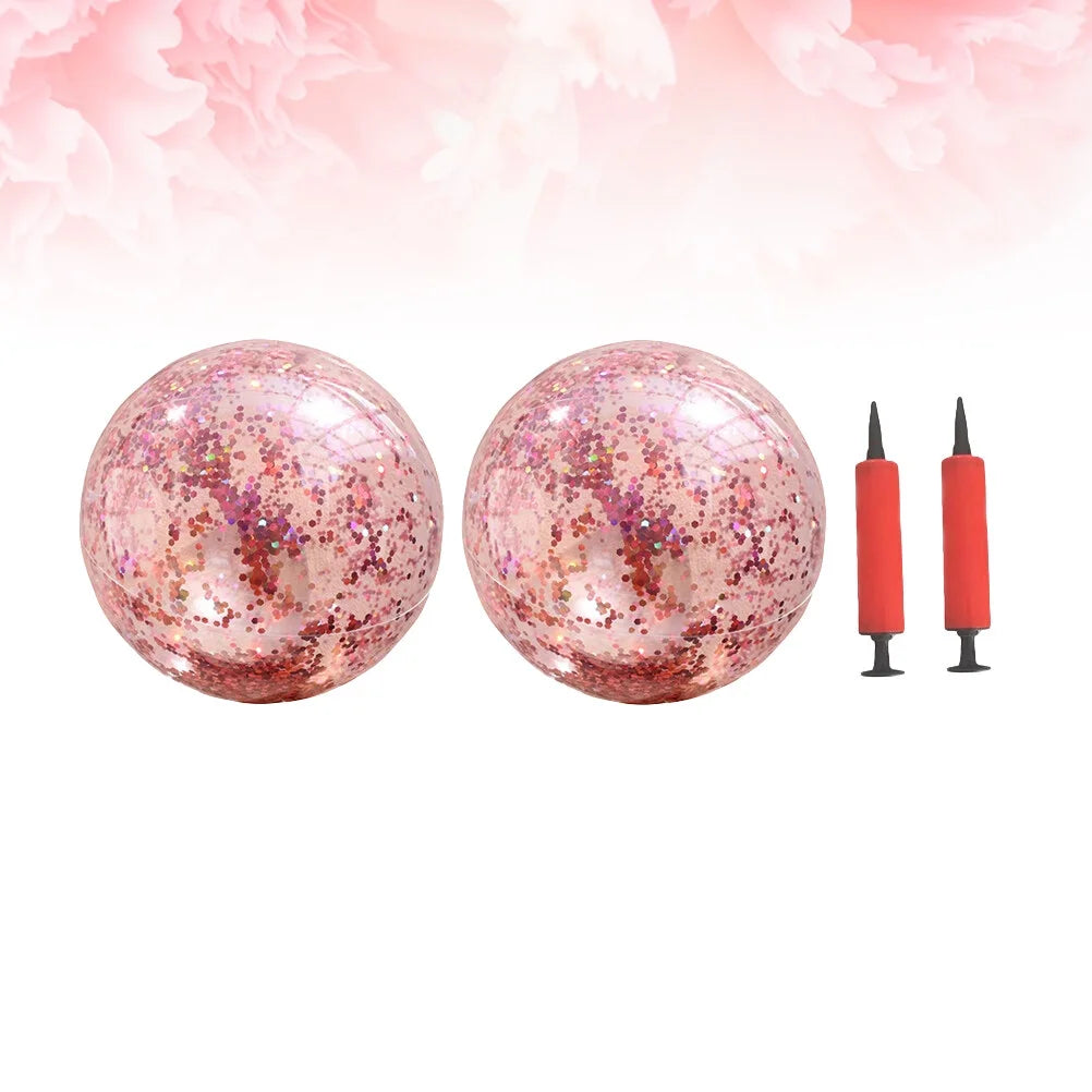 4 Pcs Glitter Ball and Pump Set M7591