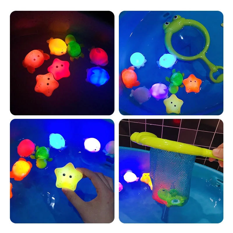 Fishing Game Bath Toys with Fish Net J2056