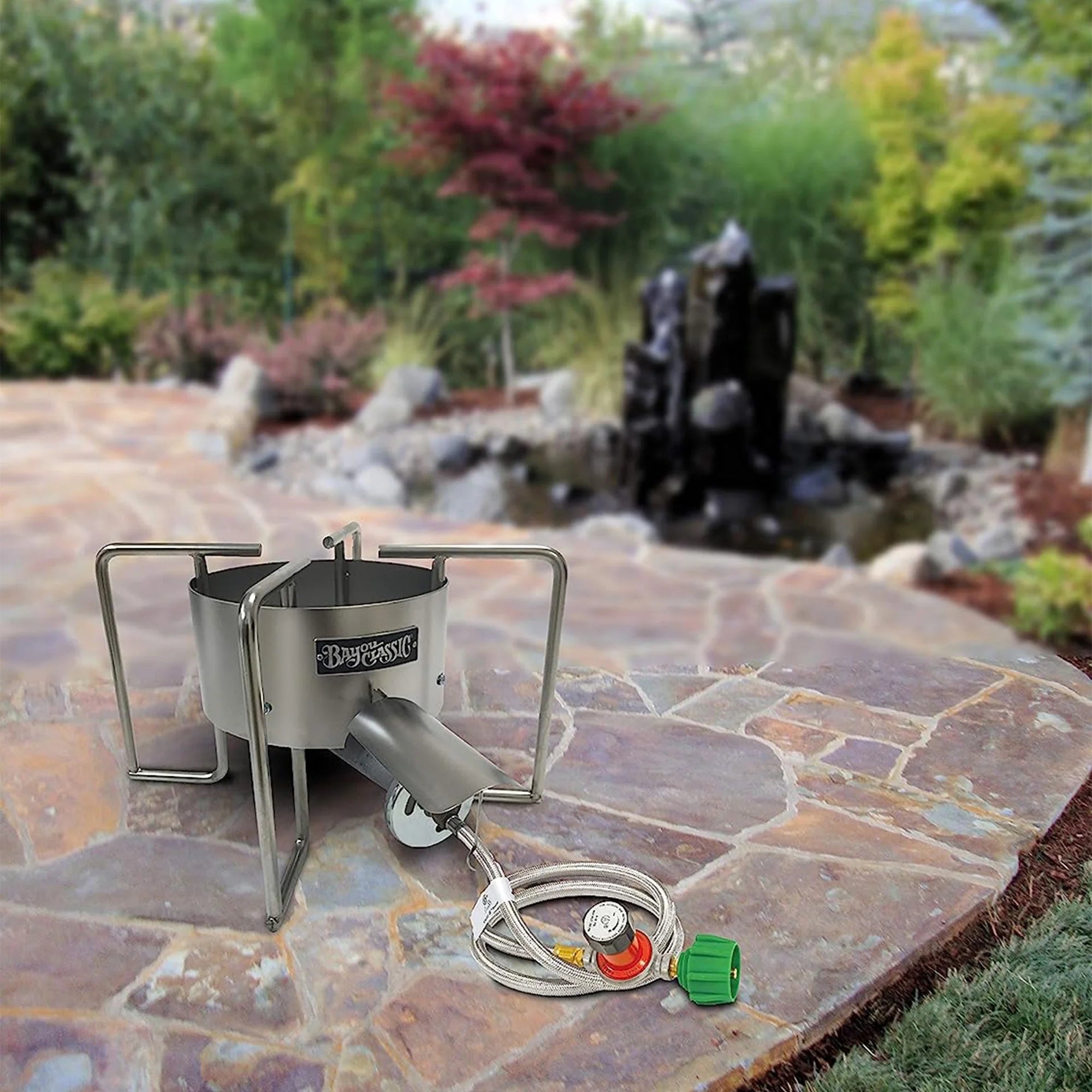22 Inch Stainless Steel Dual Jet Burner Crawfish Cooker L162
