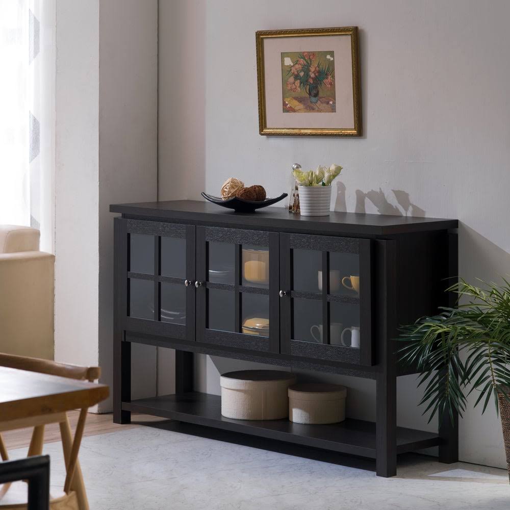 Black Contemporary Buffet Table Q392