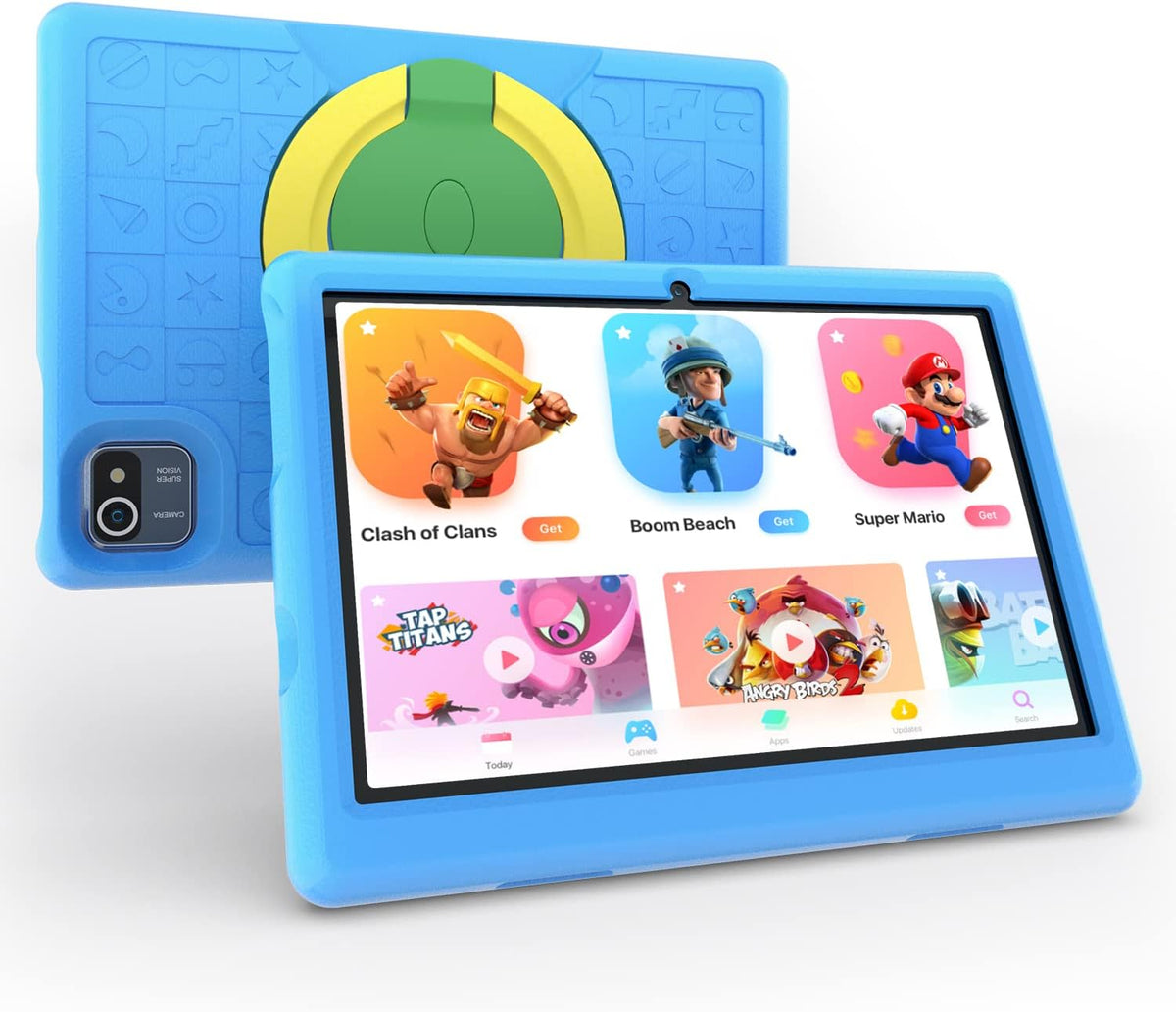 Kids Tablet 10 inch Android 10 Tablet PC 32GB ROM Quad-Core WiFi Blue Y251