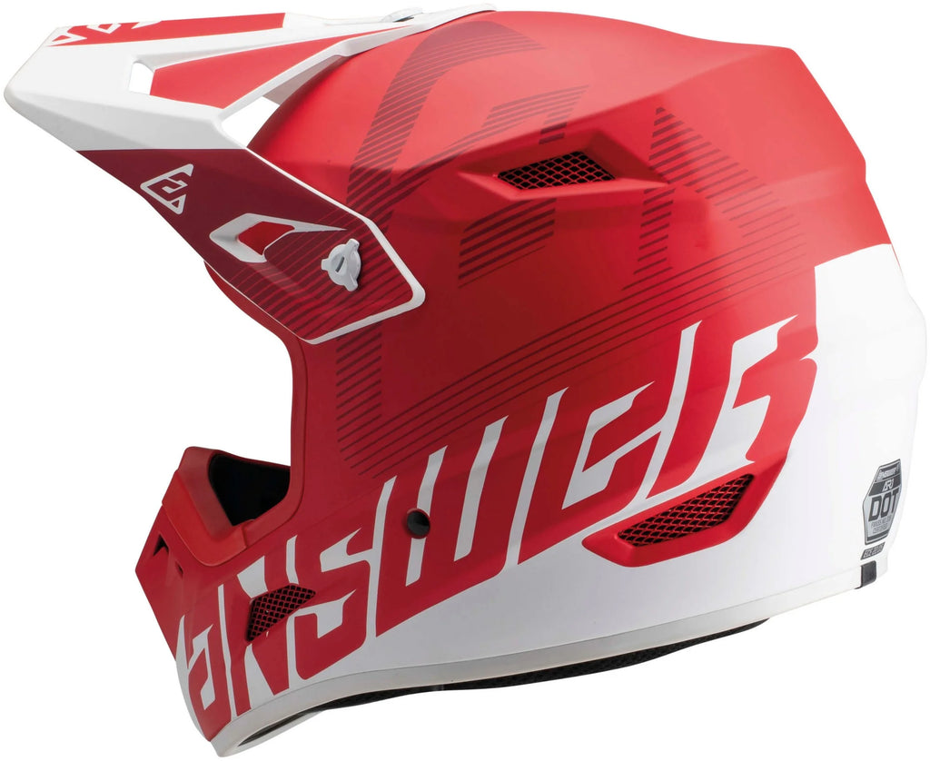 Red/White MX Offroad Helmet R933586