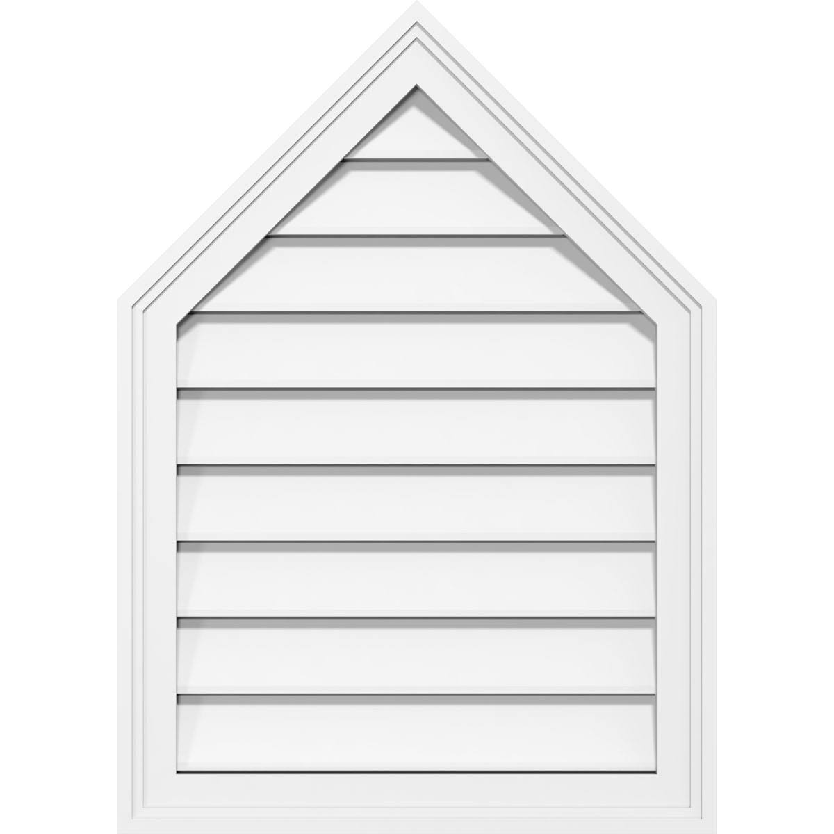 Peaked Top Surface Mount PVC Gable Vent V468384