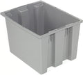 Gray Stack And Nest Shipping Container, 23-1/2x15-1/2x12, Lot of 3 A110558