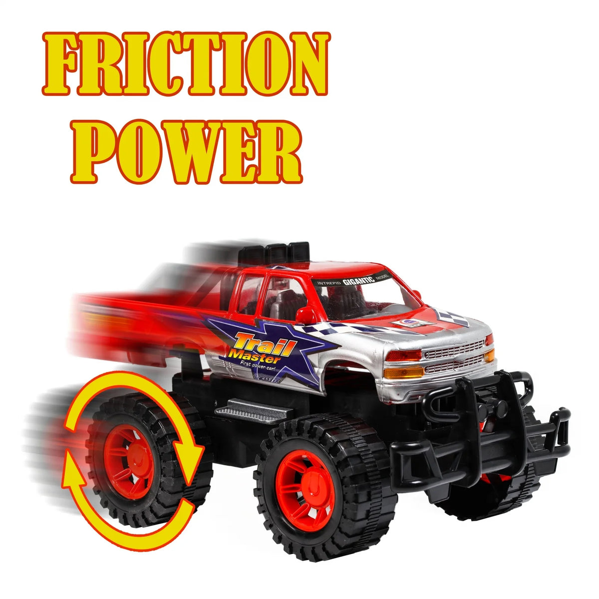 Friction Power Toy Truck with Trailer B6895
