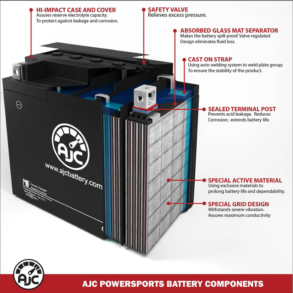 Ski-Doo Snowmobile Replacement Battery B157034