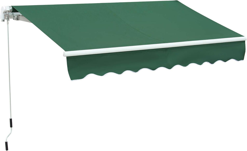 Green White Retractable Patio Awning A646557