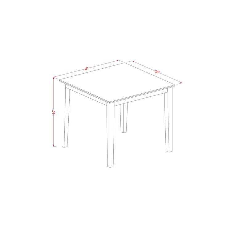 5pc Square Table and Four Parson Chair with Linen Fabric Light Beig N440