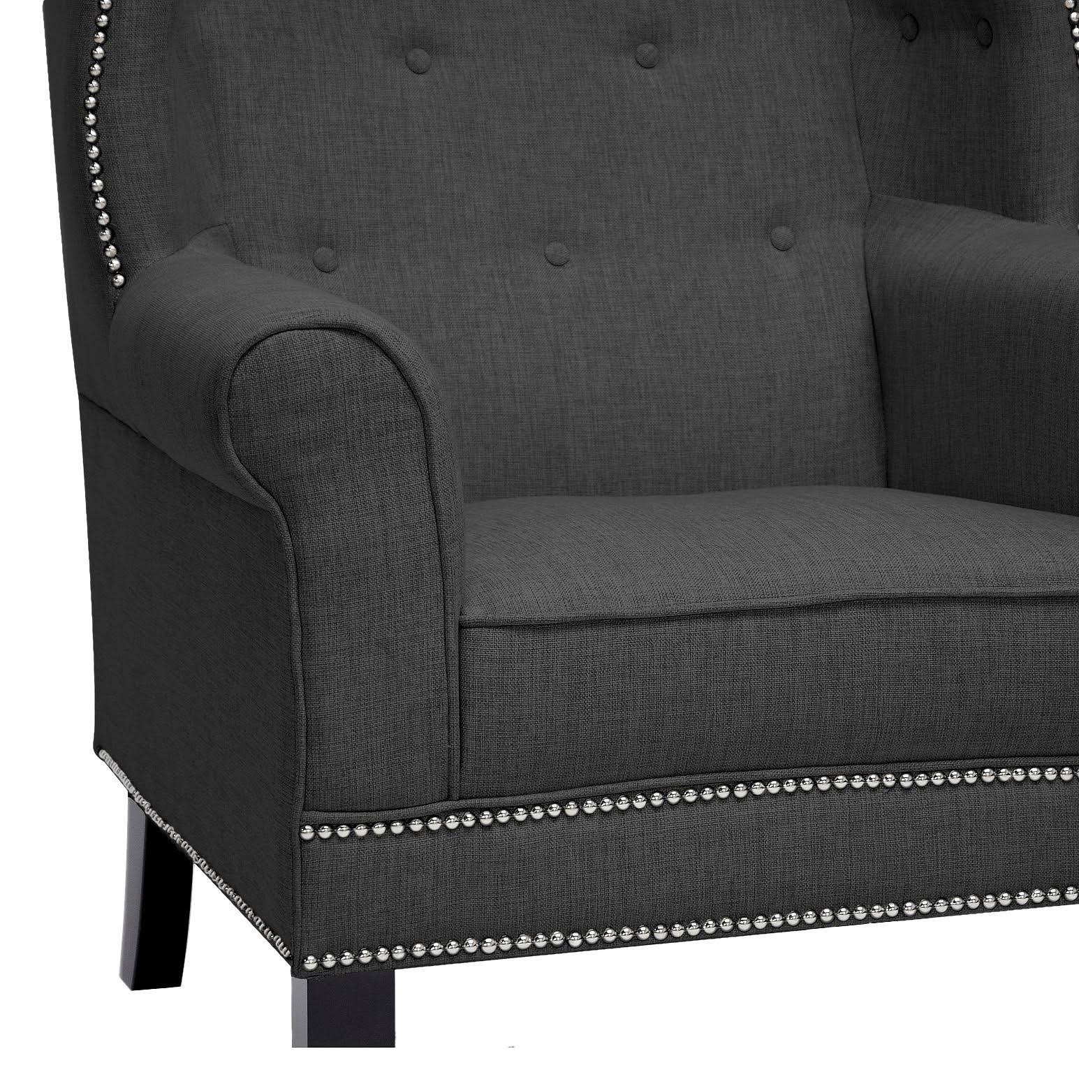Gray Linen Arm Chair T1817