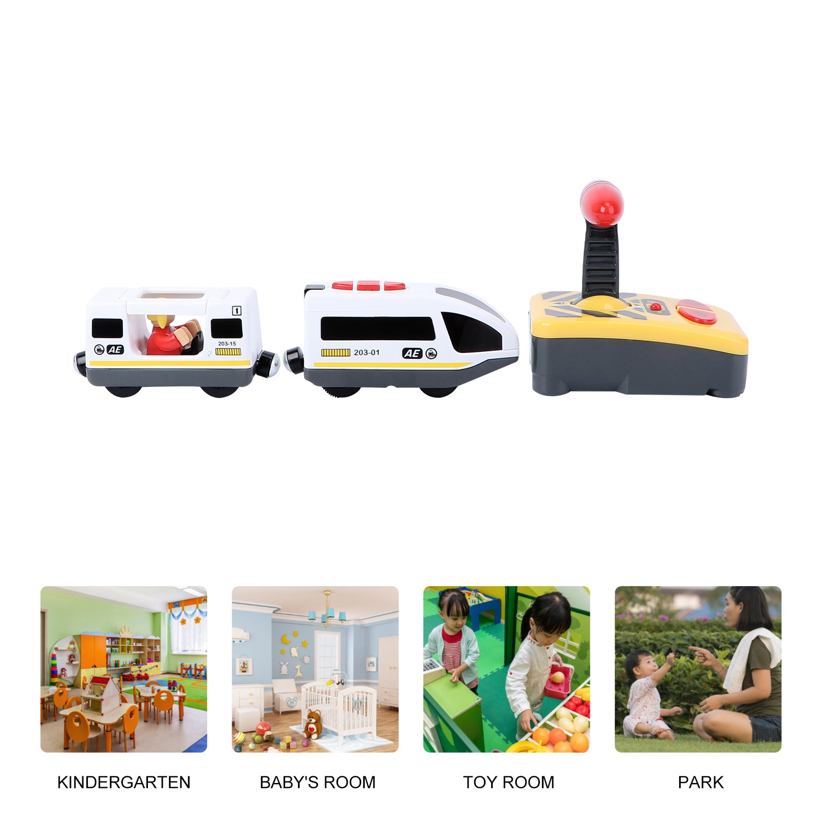 Electric Train Toy RC Train Model Educational Toy for Kids V30466