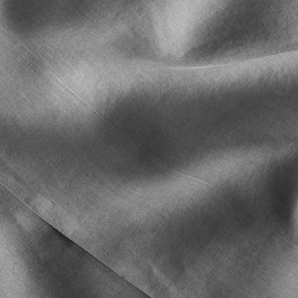 California King 100% Washed Hemp Solid Sheet Set Dark Gray M29451