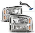 Chrome Headlights Headlamps Set Left Right R960
